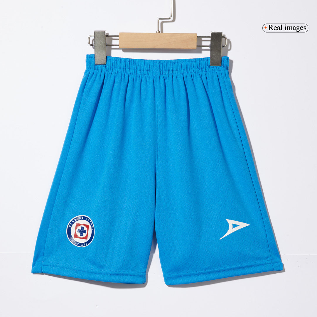 Kid's Cruz Azul Away Soccer Jersey Kit(Jersey+Shorts) 2024/25 Top Soccer Jerseys Store