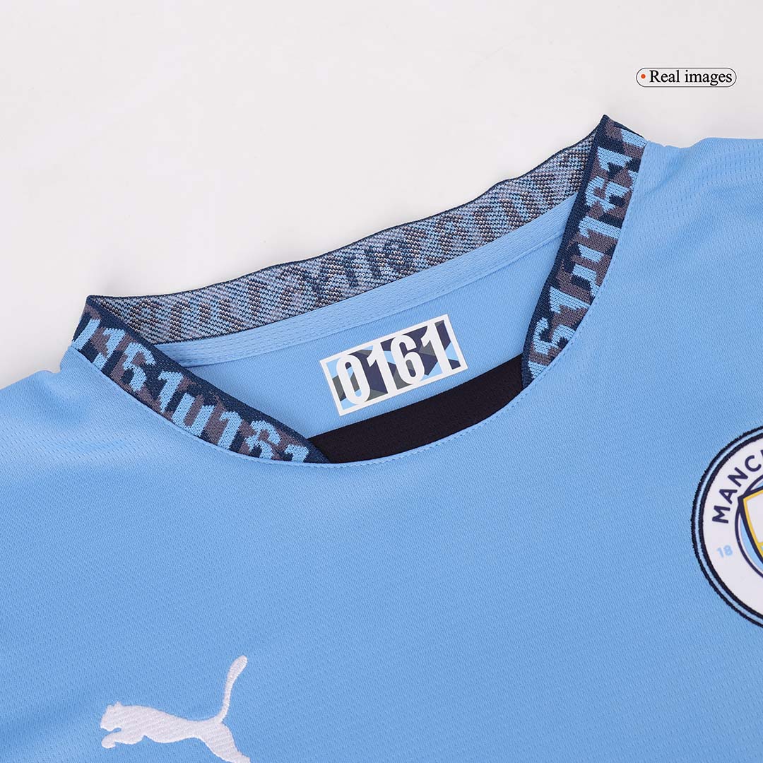 Manchester City Home Long Sleeve Soccer Jersey 2024/25 Top Soccer Jerseys Store