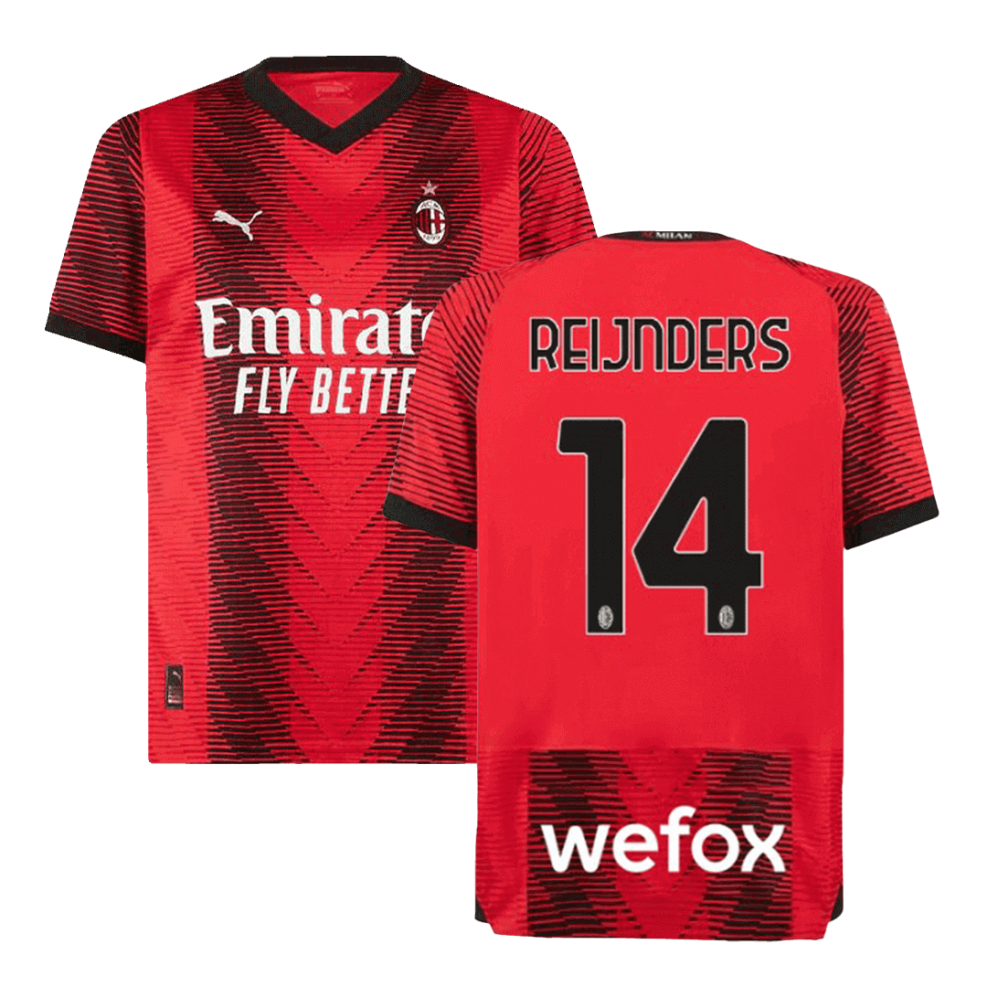 REIJNDERS #14 AC Milan Home Soccer Jersey 2023/24 Top Soccer Jerseys Store