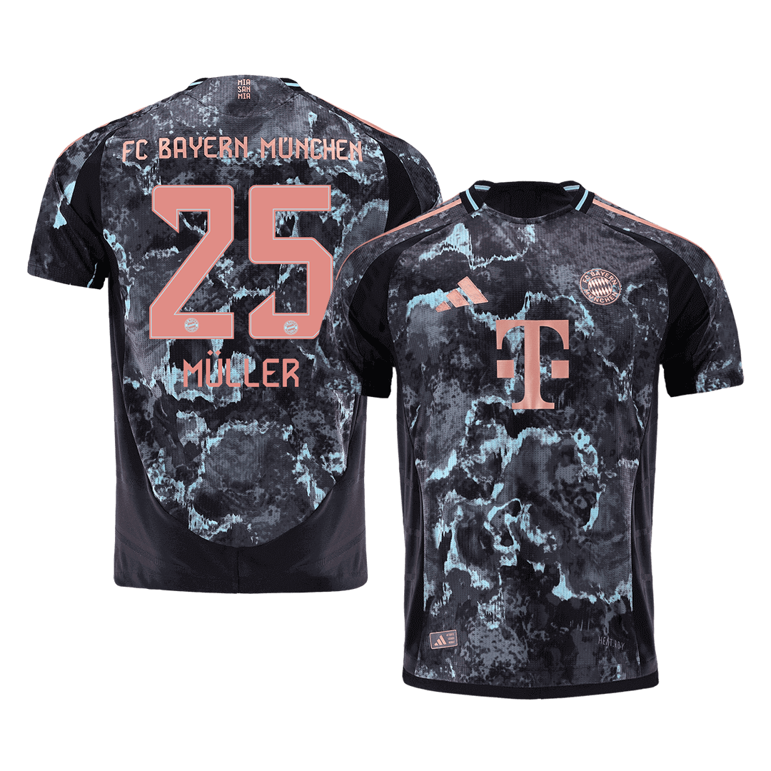 Player Version MÜLLER #25 Bayern Munich Away Soccer Jersey 2024/25 Top Soccer Jerseys Store