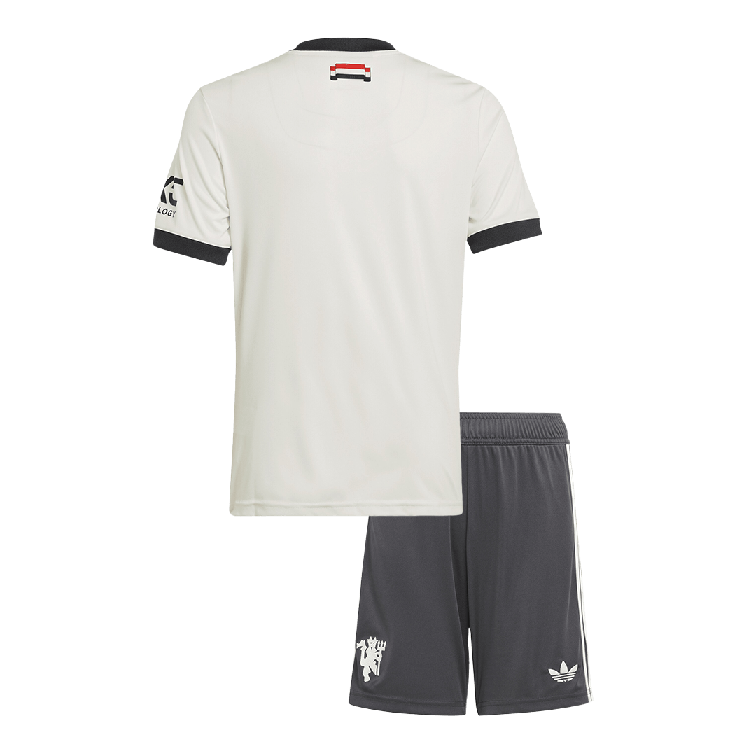 Kid's Manchester United Third Away Soccer Jersey Kit(Jersey+Shorts) 2024/25 Top Soccer Jerseys Store