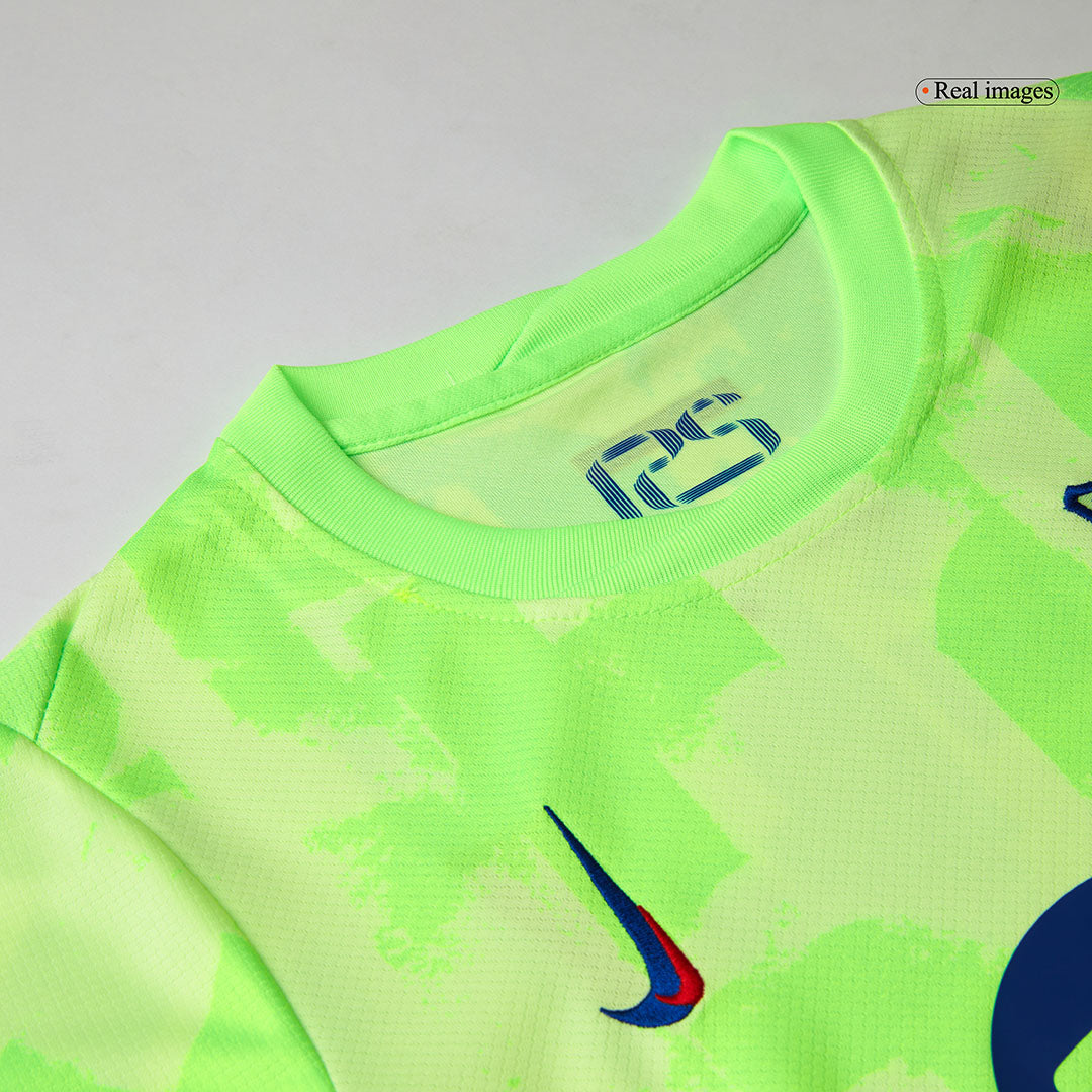 Kid's Barcelona Third Away Soccer Jersey Kit(Jersey+Shorts) 2024/25 - UCL (Spotify Logo Without Text) Top Soccer Jerseys Store
