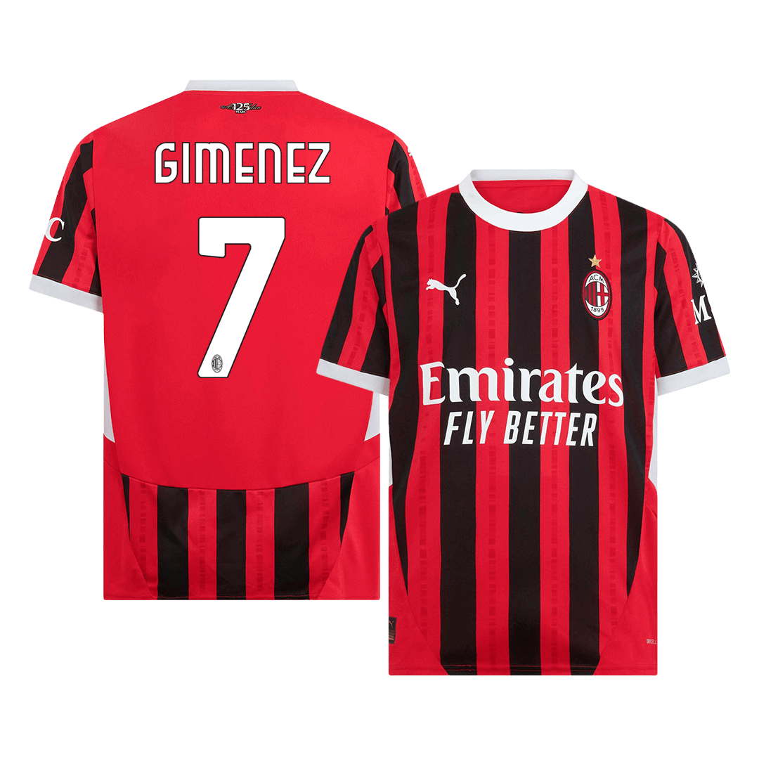 GIMENEZ #7 AC Milan Home Soccer Jersey 2024/25 Top Soccer Jerseys Store