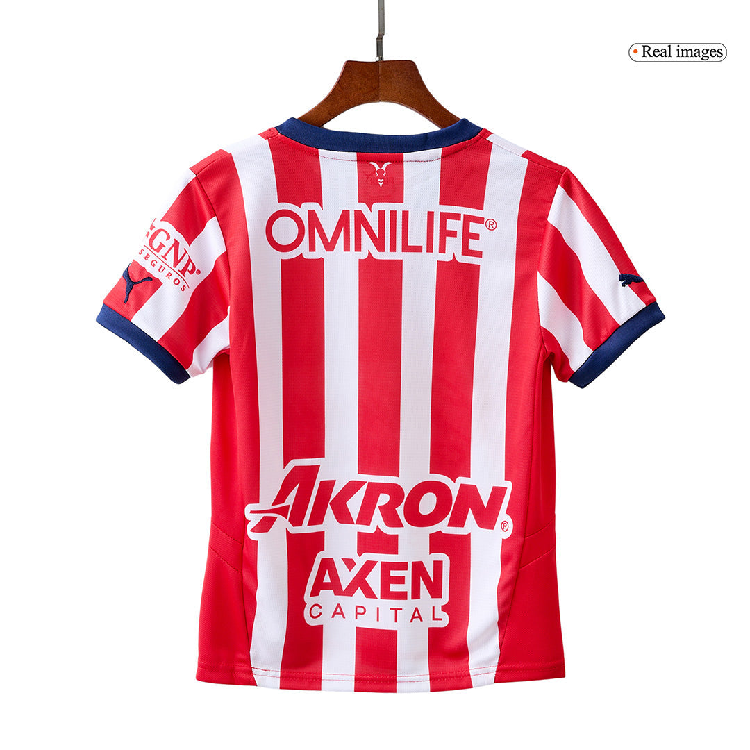 Kid's Chivas Home Soccer Jersey Kit(Jersey+Shorts) 2024/25 Top Soccer Jerseys Store