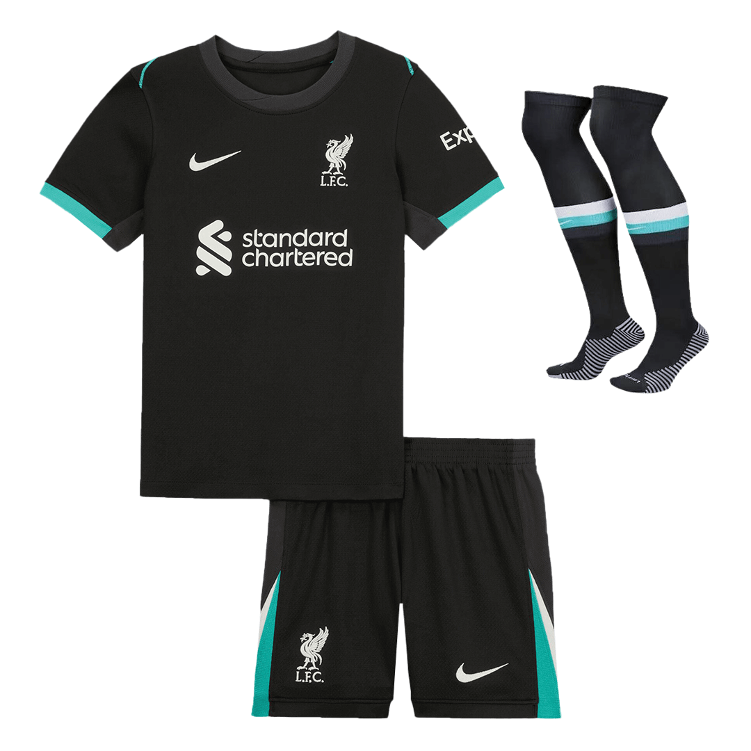Kid's Liverpool Away Soccer Jersey Kit(Jersey+Shorts+Socks) 2024/25 Top Soccer Jerseys Store