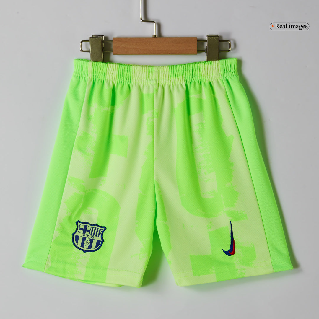 Kid's Barcelona Third Away Soccer Jersey Kit(Jersey+Shorts) 2024/25 - UCL (Spotify Logo Without Text) Top Soccer Jerseys Store