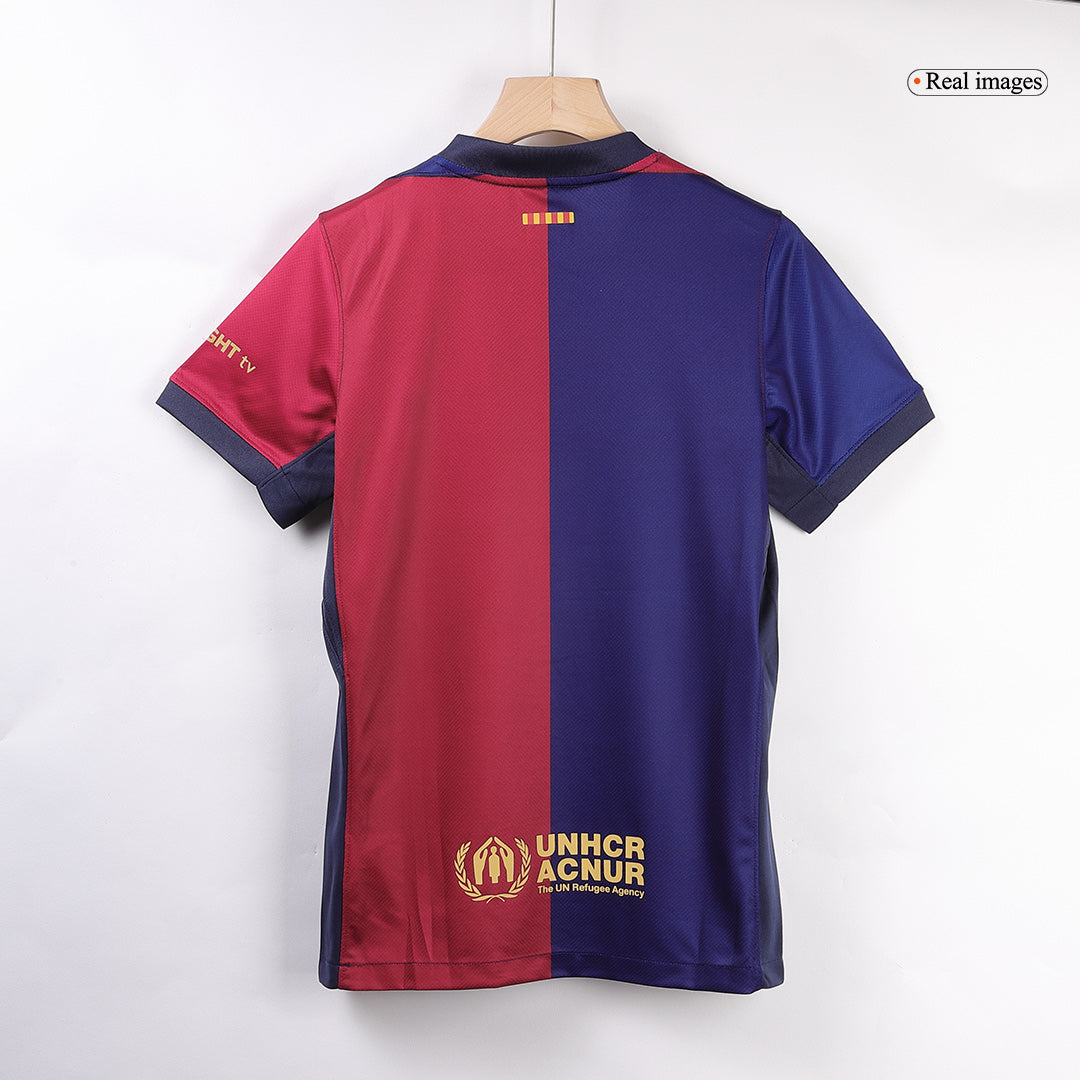 LEWANDOWSKI #9 Barcelona Home Soccer Jersey 2024/25- Spotify Logo Without Text Top Soccer Jerseys Store