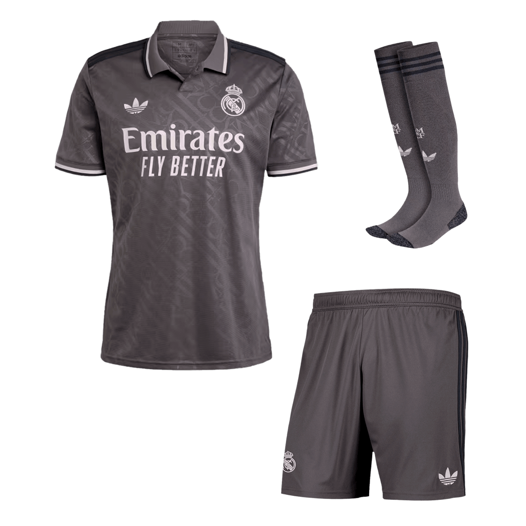 Real Madrid Third Away Soccer Jersey Kit(Jersey+Shorts+Socks) 2024/25 Top Soccer Jerseys Store