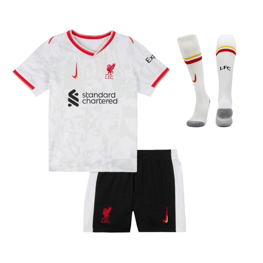 Kid's Liverpool Third Away Soccer Jersey Kit(Jersey+Shorts+Socks) 2024/25 Top Soccer Jerseys Store