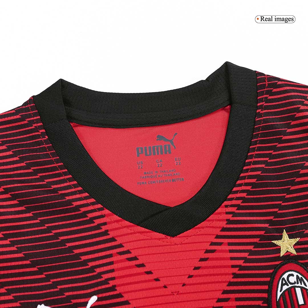 Kid's AC Milan Home Soccer Jersey Kit(Jersey+Shorts) 2023/24 Top Soccer Jerseys Store