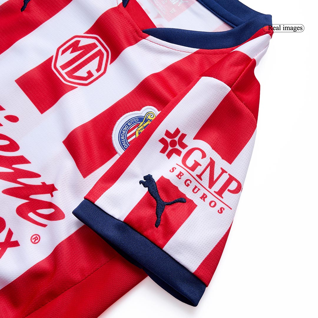 Kid's Chivas Home Soccer Jersey Kit(Jersey+Shorts) 2024/25 Top Soccer Jerseys Store