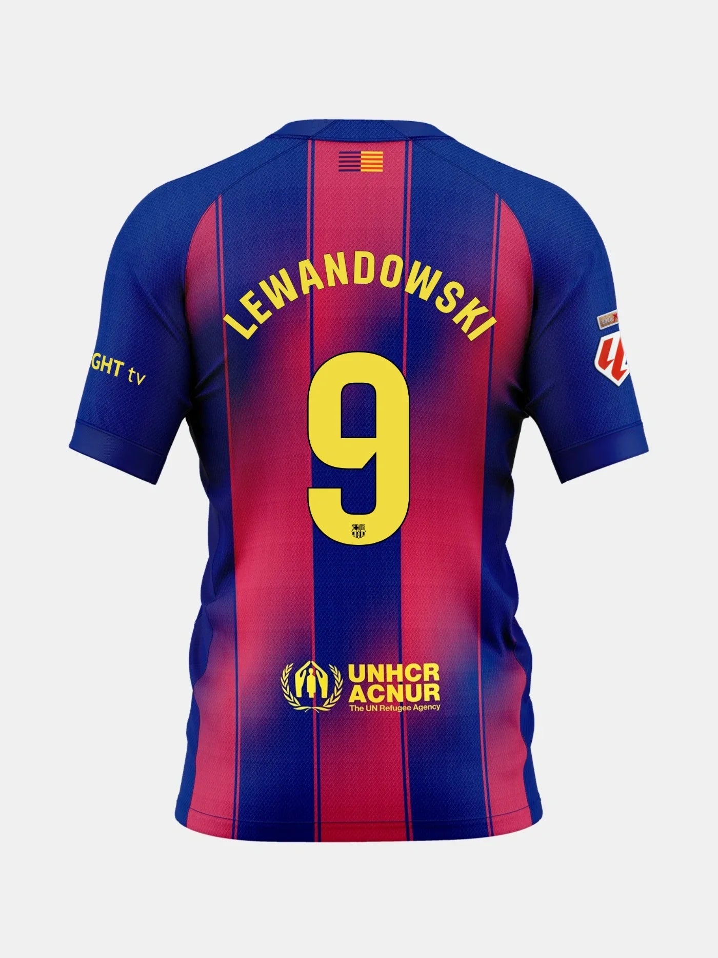 Player Version Barcelona Lewandowski #9 Home 2025/26 Soccer Jersey - La Liga