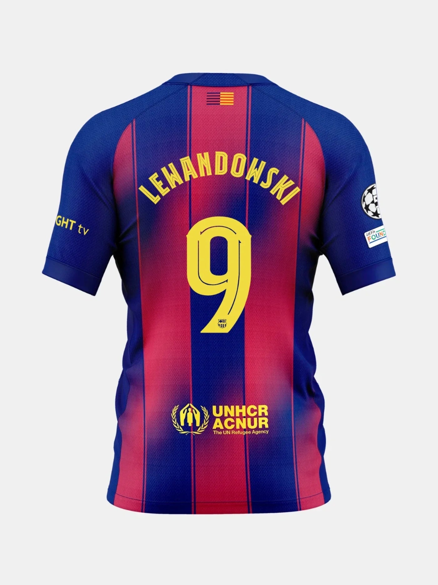 Barcelona Lewandowski #9 Home 2025/26 Soccer Jersey - UCL