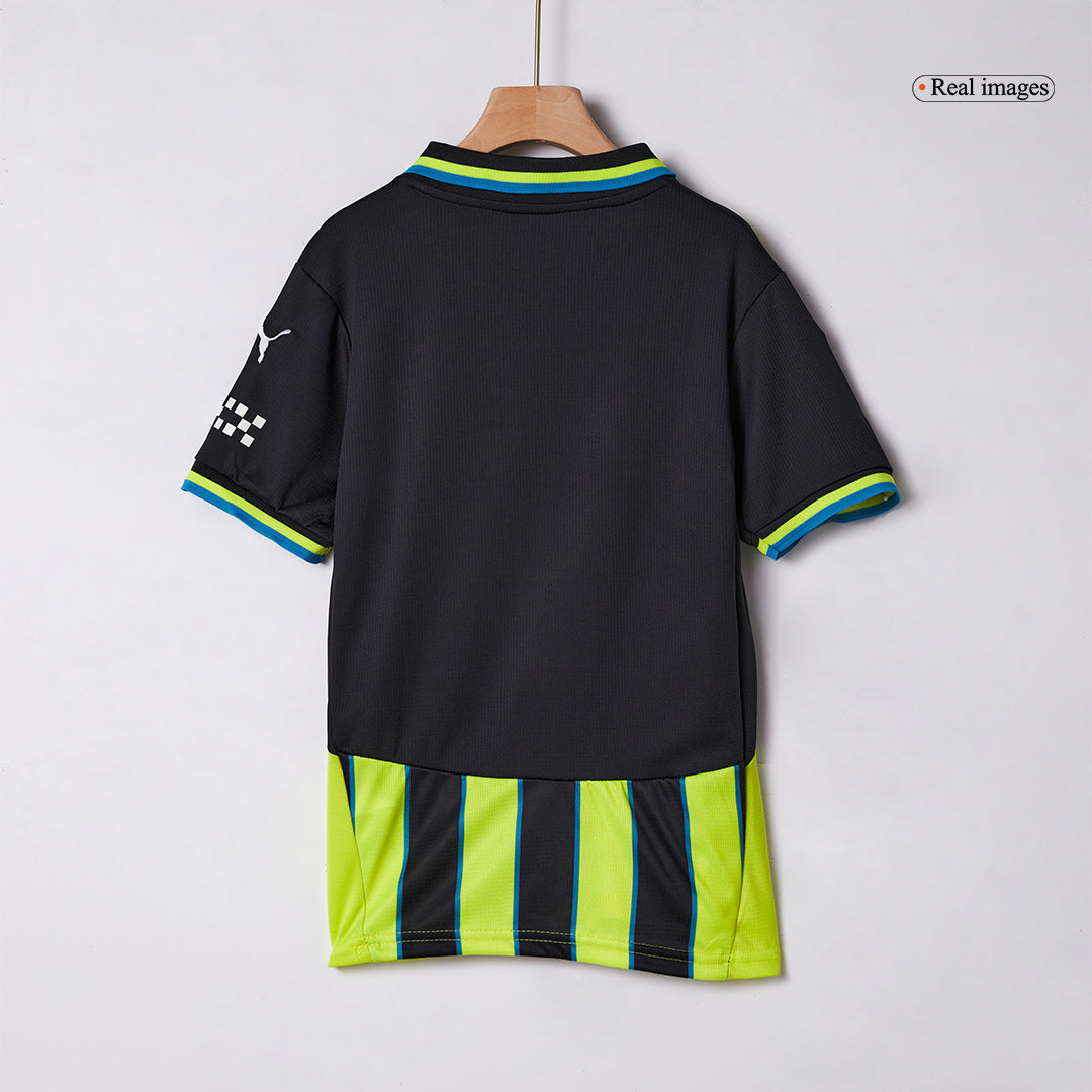 Kid's Manchester City Away Soccer Jersey Kit(Jersey+Shorts) 2024/25 Top Soccer Jerseys Store
