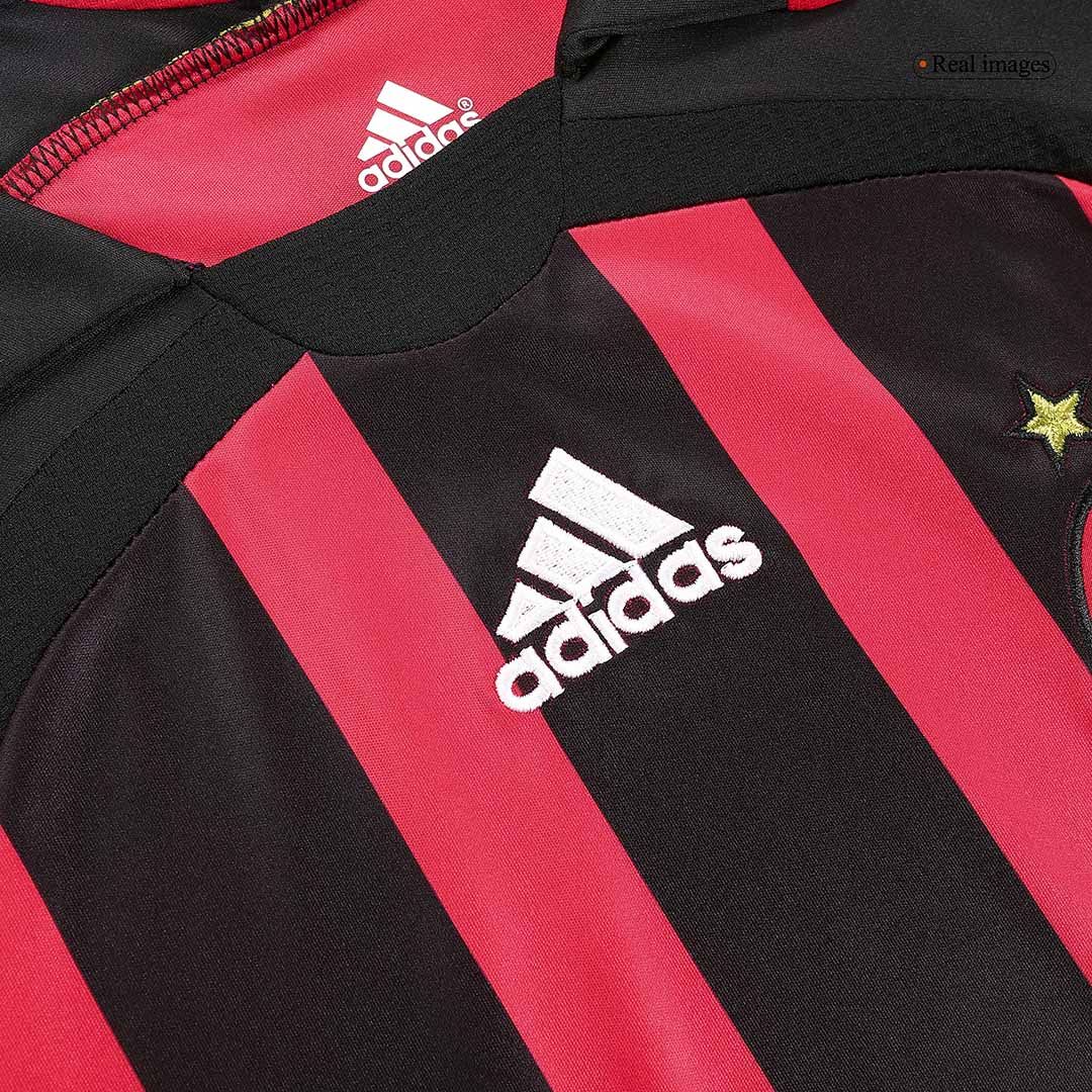 Retro MALDINI #3 2006/07 AC Milan Home Long Sleeve Soccer Jersey Top Soccer Jerseys Store