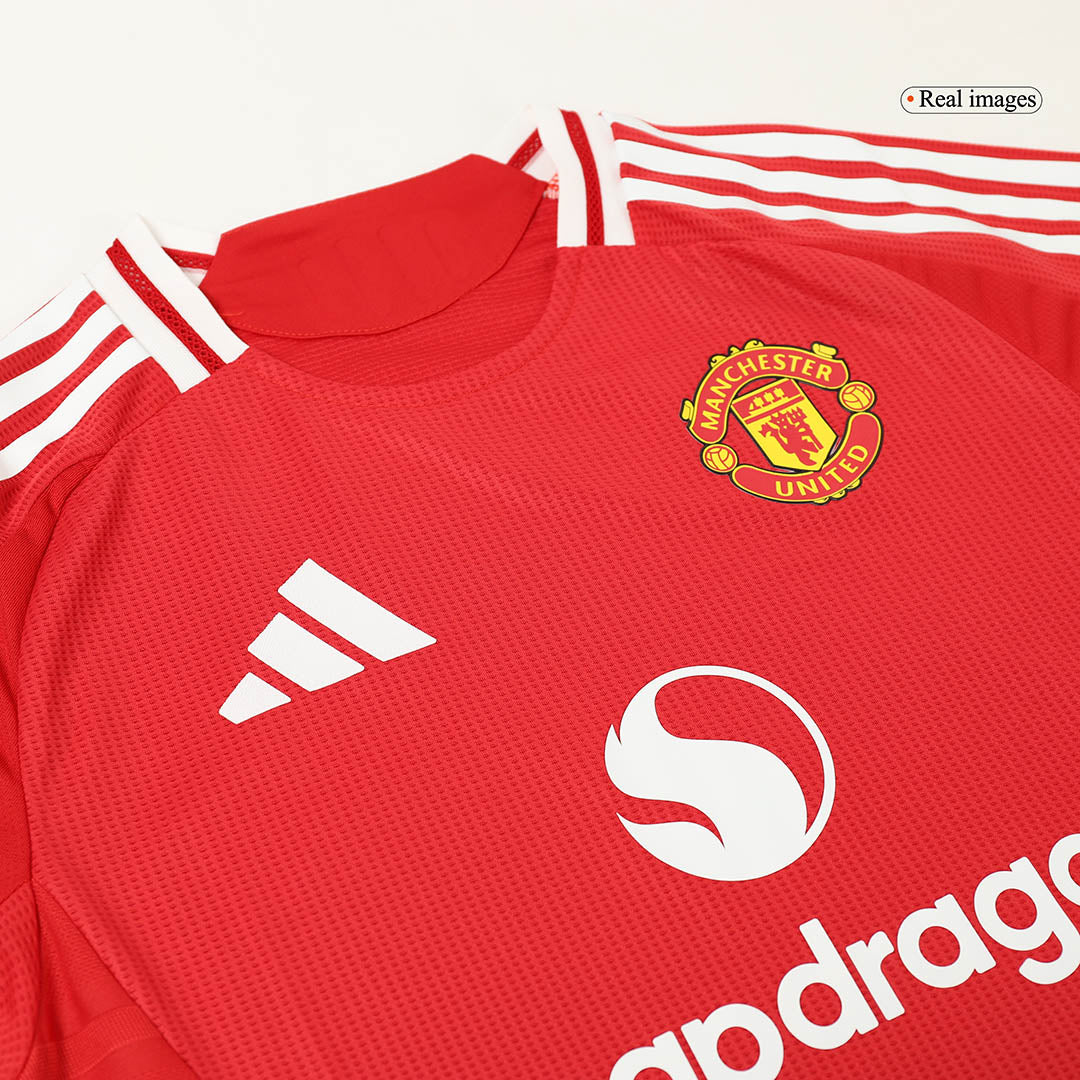Player Version Manchester United Home Soccer Jersey Kit(Jersey+Shorts) 2024/25 Top Soccer Jerseys Store
