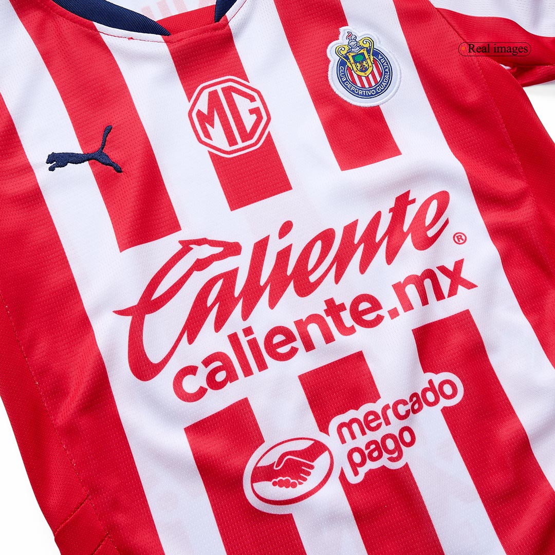 Kid's Chivas Home Soccer Jersey Kit(Jersey+Shorts) 2024/25 Top Soccer Jerseys Store