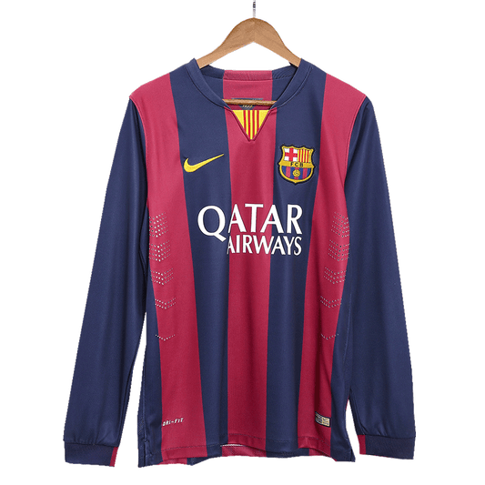 Retro NEYMAR JR #11 2014/15 Barcelona Home Long Sleeve  Soccer Jersey Top Soccer Jerseys Store