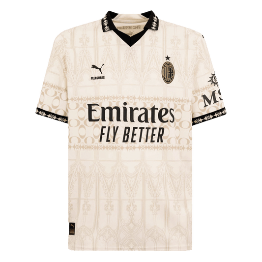 PULISIC #11 AC Milan X Pleasures Fouth Away  Soccer Jersey 2023/24 Top Soccer Jerseys Store