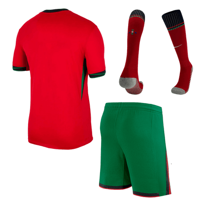 [Super Quailty] Men's Portugal Home Jersey Full Kit Euro 2024