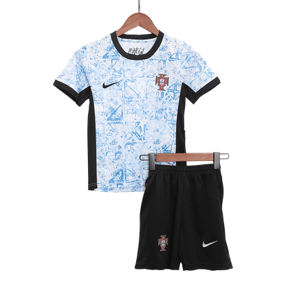 Kid's Portugal Away Jerseys Full Kit Euro 2024(Short+ Shorts+sock)