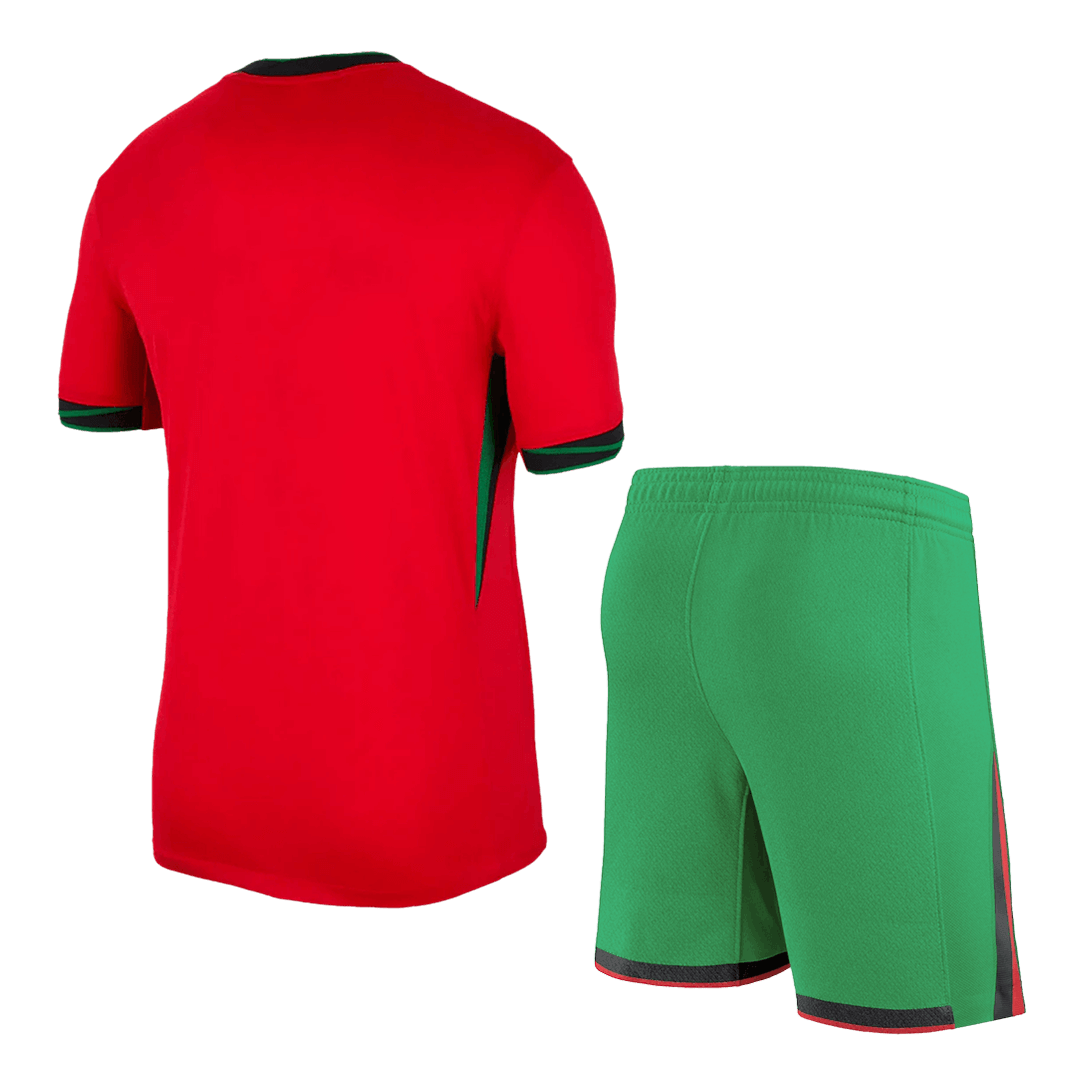 [Super Quailty] Men's Portugal Home Jersey (Jersey+Shorts) Kit Euro 2024