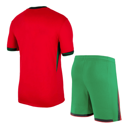 [Super Quailty] Men's Portugal Home Jersey (Jersey+Shorts) Kit Euro 2024