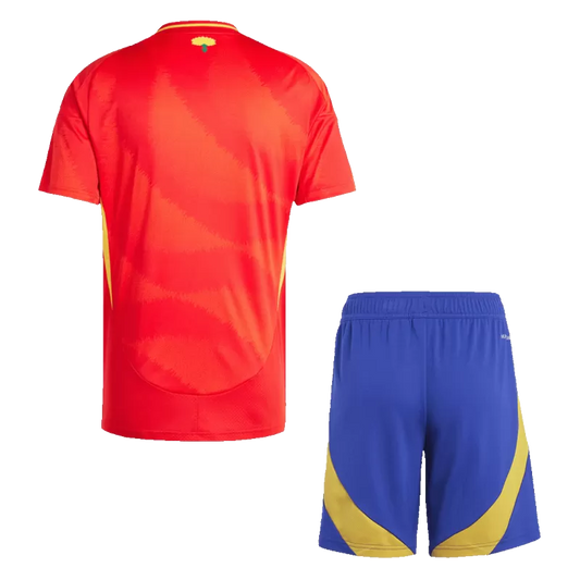 Spain Home Soccer Jersey Kit(Jersey+Shorts) 2024/25