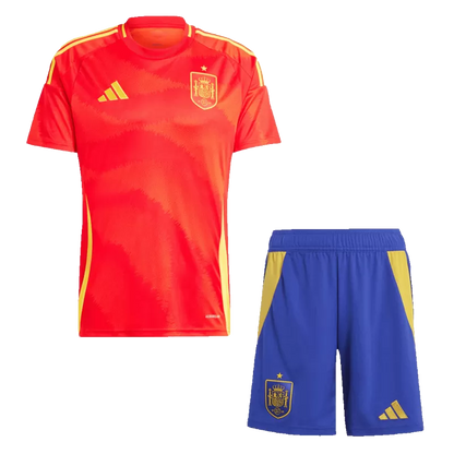 Kid's Spain Home Soccer Jersey Kit(Jersey+Shorts) 2024/25