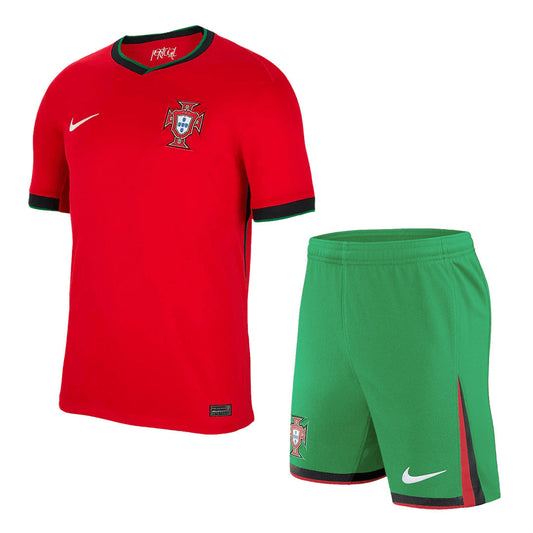[Super Quailty] Men's Portugal Home Jersey (Jersey+Shorts) Kit Euro 2024