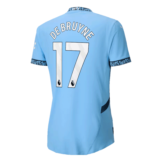 Player Version DE BRUYNE #17 Manchester City Home  Soccer Jersey 2024/25 Top Soccer Jerseys Store
