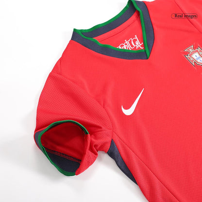 Kid's Portugal Home Jerseys Kit(Jersey+Shorts) Euro 2024