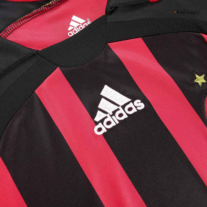 Retro MALDINI #3 2006/07 AC Milan Home Long Sleeve  Soccer Jersey Top Soccer Jerseys Store