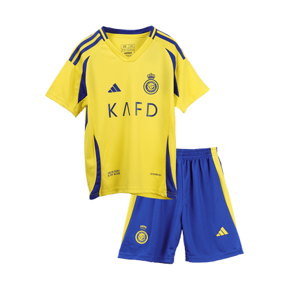 Kid's Al Nassr Home  Soccer Jersey Kit(Jersey+Shorts) 2024/25 Top Soccer Jerseys Store